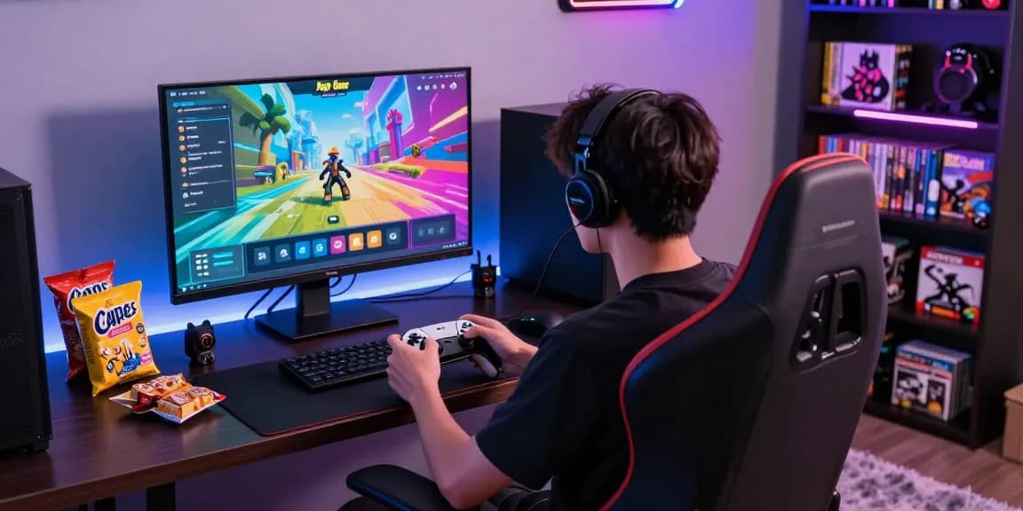 Engaged player enjoying Raja Game login experience in vibrant gaming room