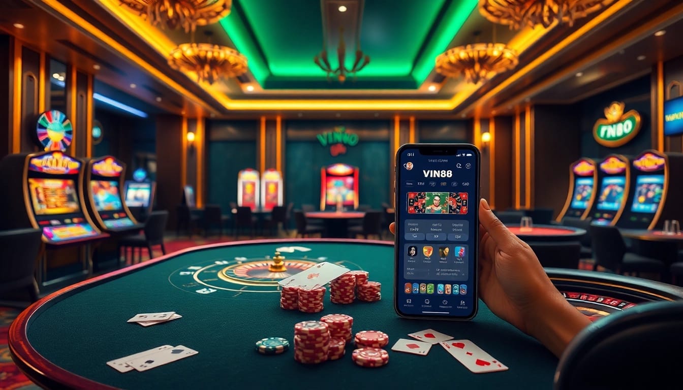 Experience the thrill of https://vn88a.app/ with vibrant online casino visuals featuring poker, roulette, and slot machines.