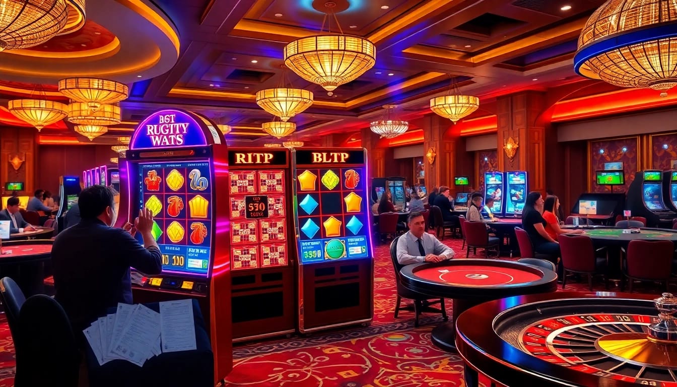 Experience the thrill of winning with RTP Slot machines in a luxurious casino setting.