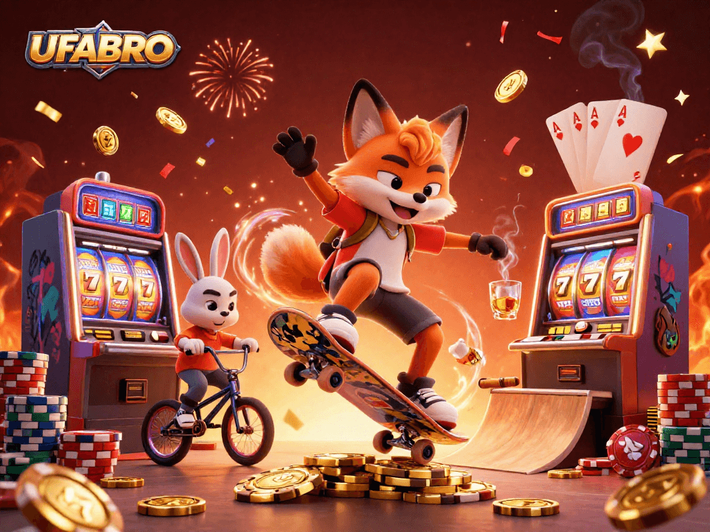 UFABRO showcases thrilling slot machines and vibrant gaming elements, engaging players in excitement.