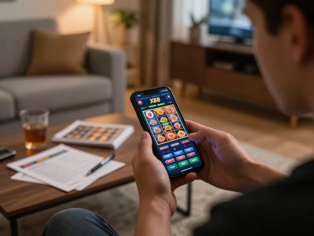 Experience thrilling gameplay on X88 casino app while enjoying cozy home comfort