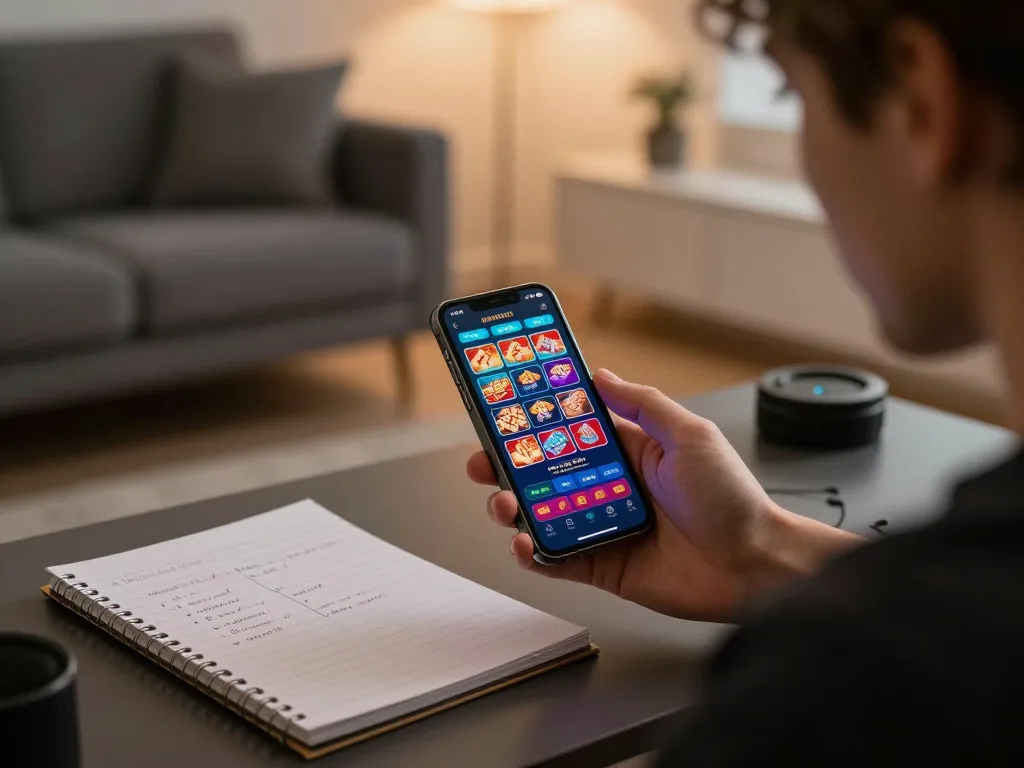 Player strategizing on lode88 mobile app for enhanced betting experience