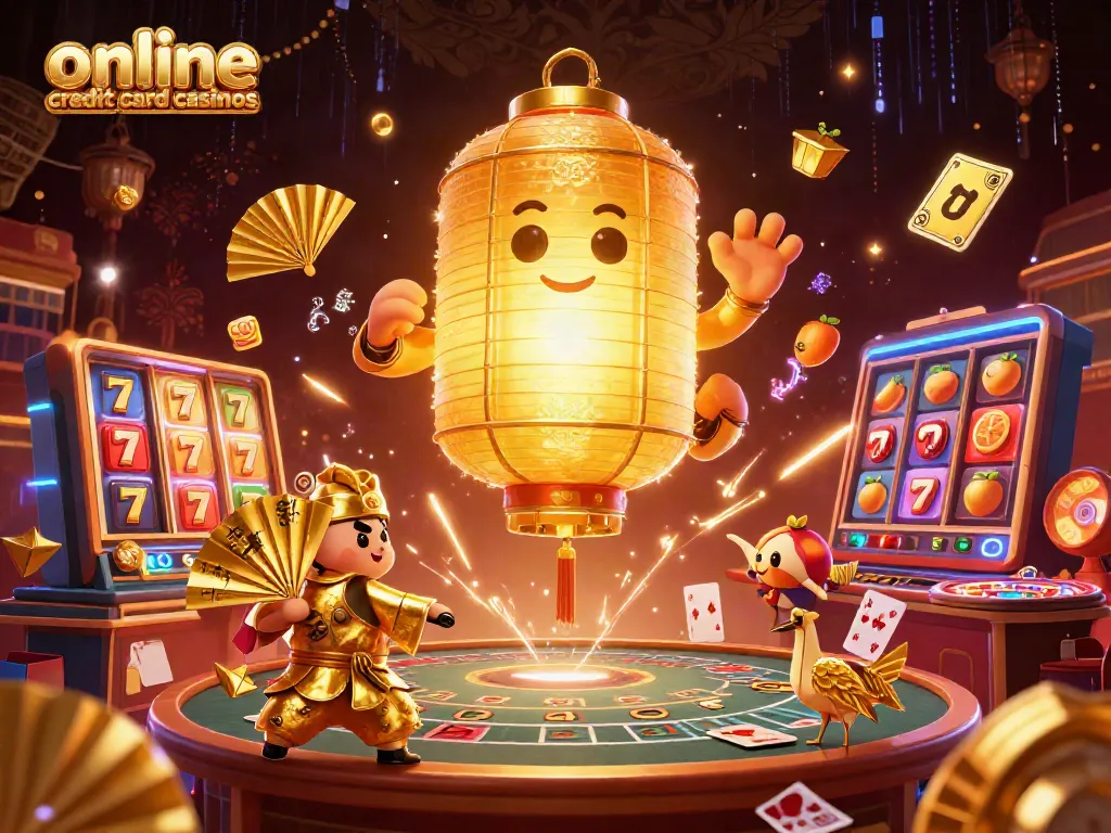 Engage in online credit card casinos filled with dynamic slot game elements and vibrant characters.