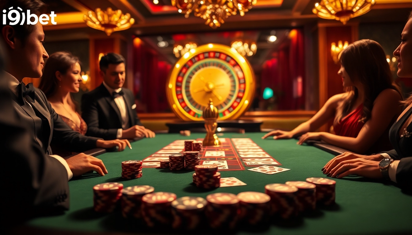 Experience the excitement at i9bet with a dynamic poker game and elegant casino ambiance.