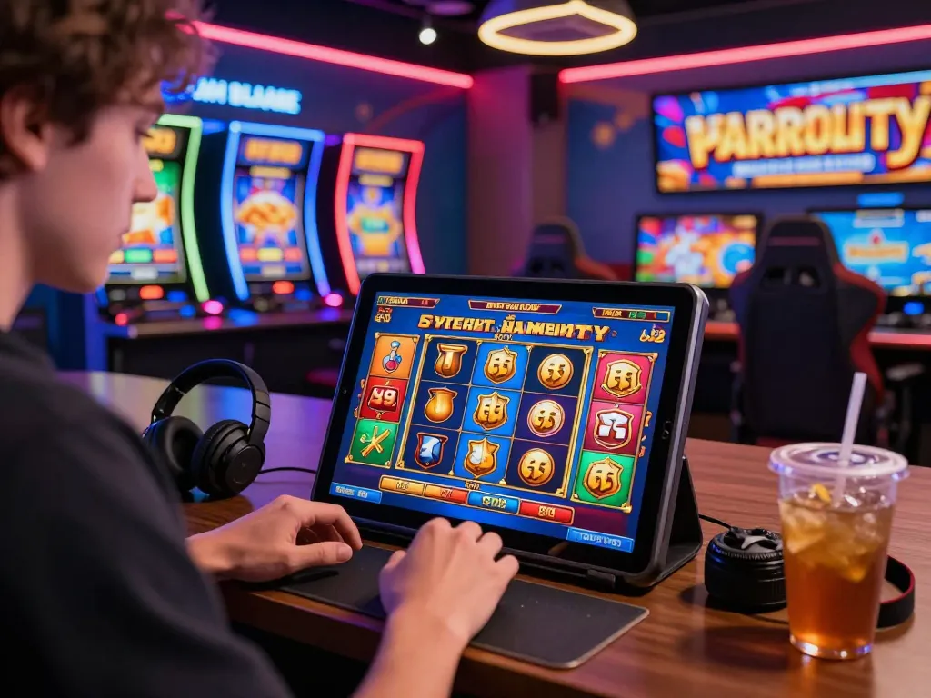 88aa đăng nhập interaction on a vibrant gaming tablet with promotional banners.