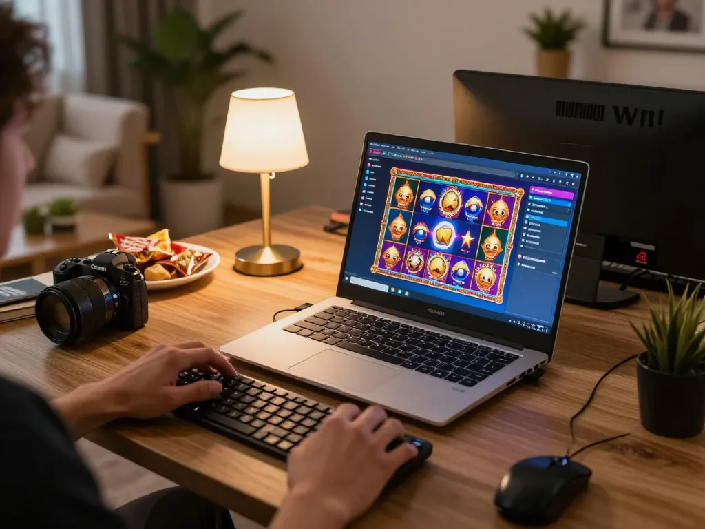 Engaging in strategic gameplay on the Sun Win online platform at a cozy gaming setup.