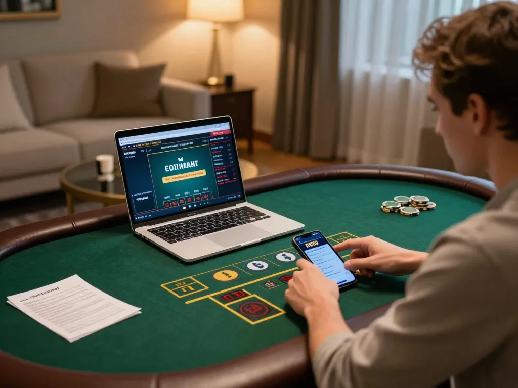 Explore RR88 live dealer gaming experience on a cozy home setup for dynamic online gambling.