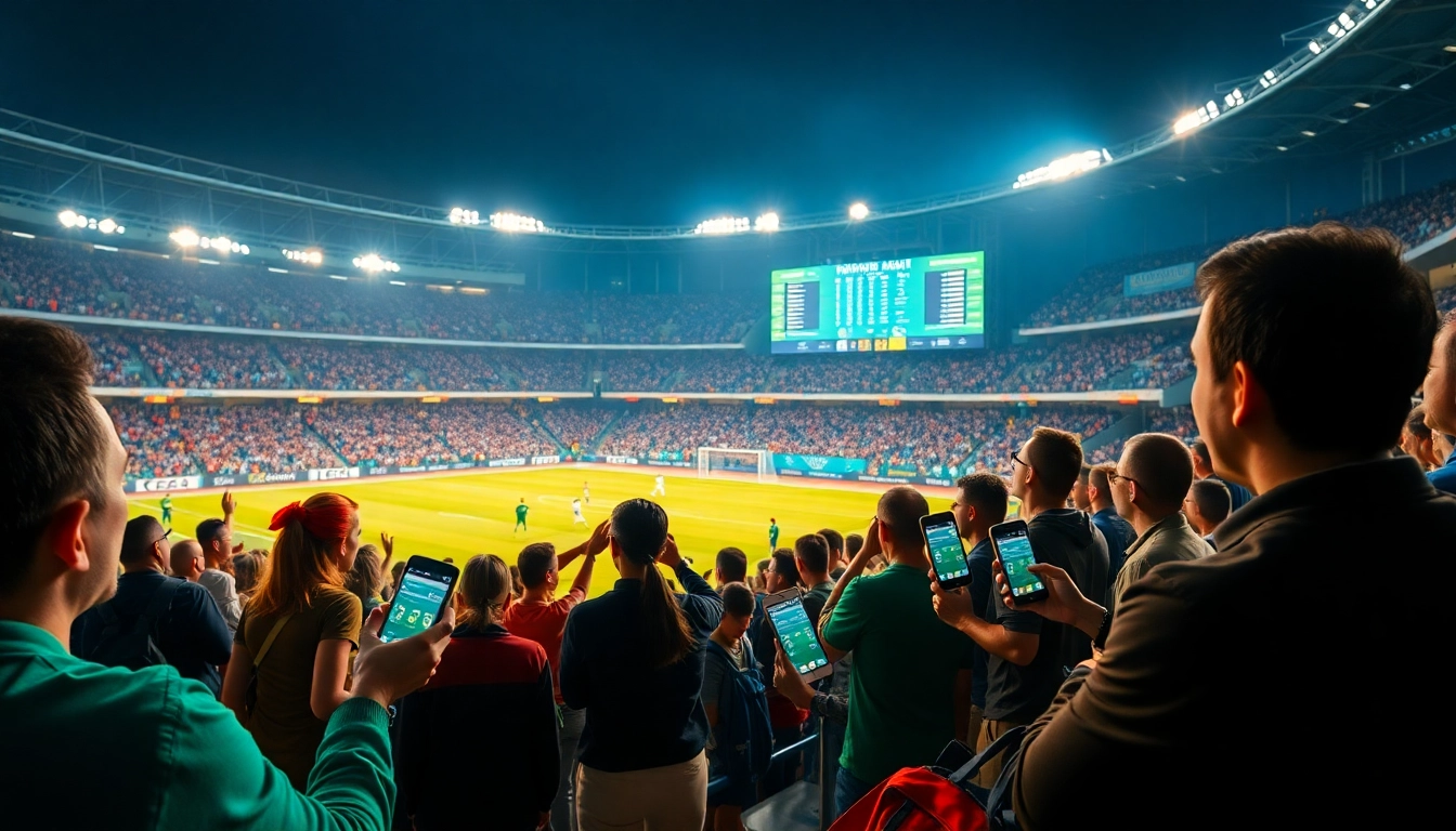 Live sports betting excitement at keonhacai.gold with fans engaged in betting activities