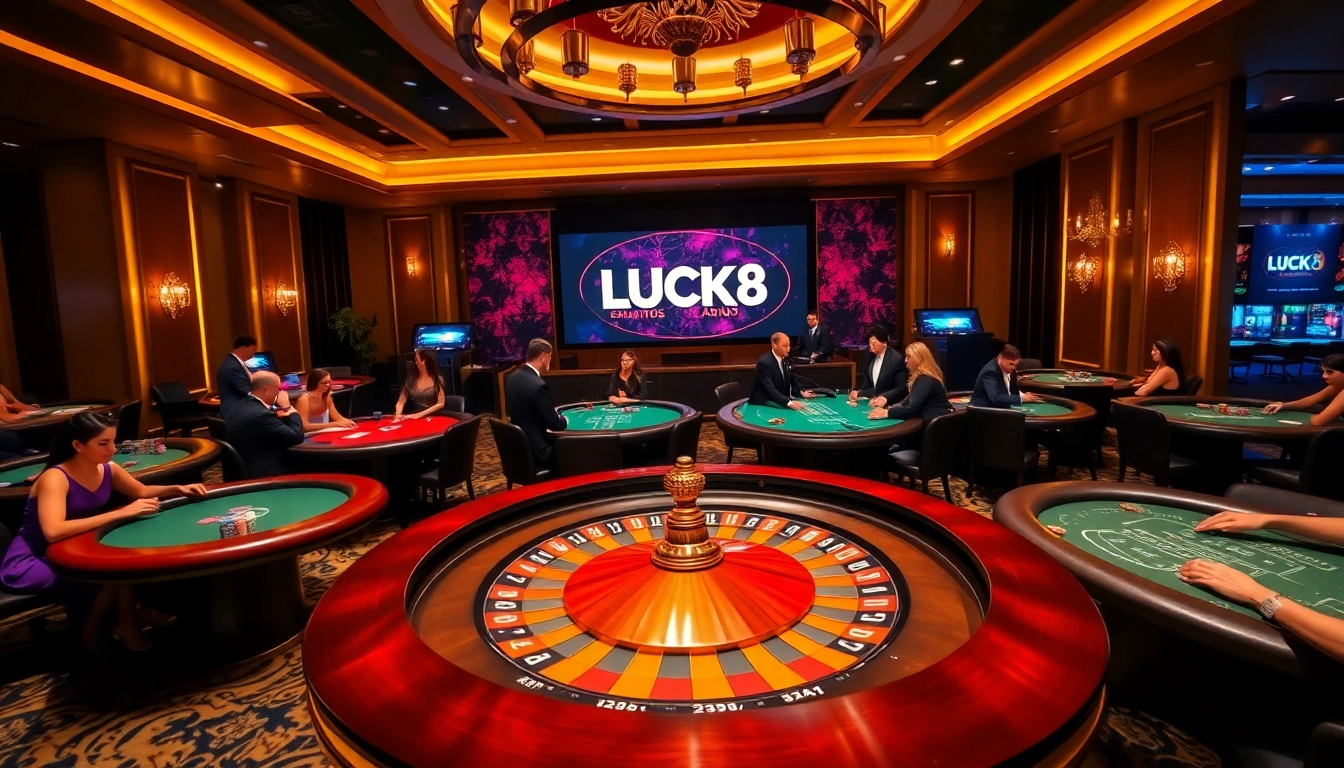 Experience the thrill of LUCK8 with lively casino games and vibrant atmosphere.