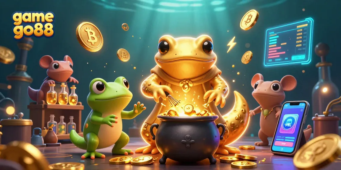 Play game go88 with golden alchemist characters in a vibrant casino scene.