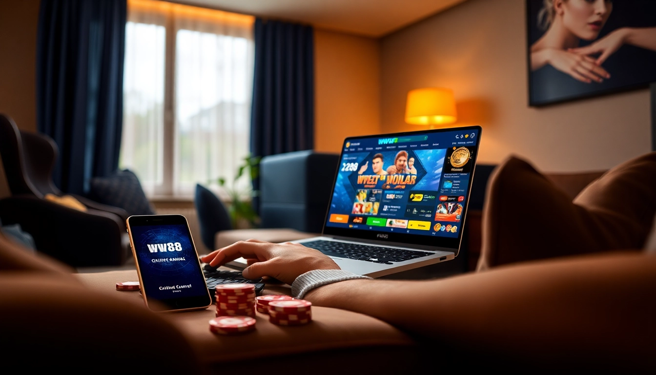 Experience online gaming with WW88.de.com, showcasing a user-friendly interface and vibrant atmosphere.