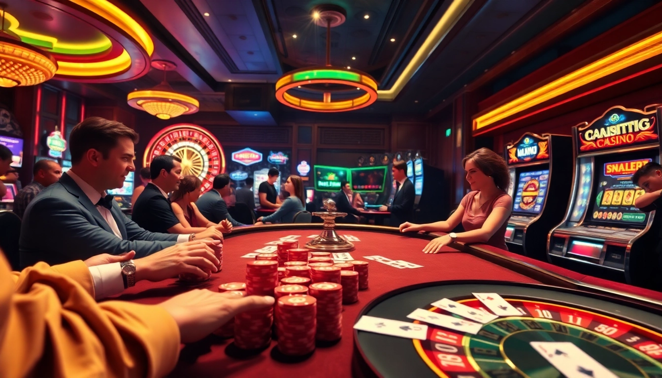 Experience thrilling gambling excitement at https://dh88.video/ with poker tables and vibrant slot machines.