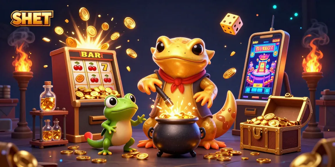 Experience thrilling gaming with SH BET as golden elements burst forth, enveloping you in excitement.