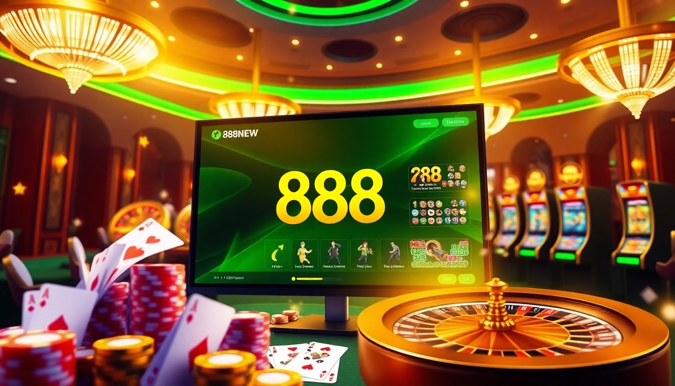 Experience thrilling online gaming at Trang chủ 888NEW with exciting casino elements and user-friendly design.