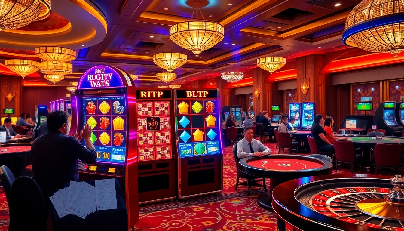 Experience the thrill of winning with RTP Slot machines in a luxurious casino setting.