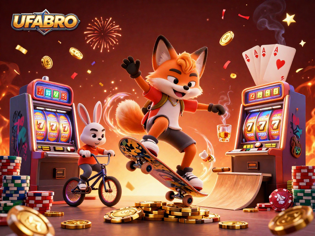 UFABRO showcases thrilling slot machines and vibrant gaming elements, engaging players in excitement.