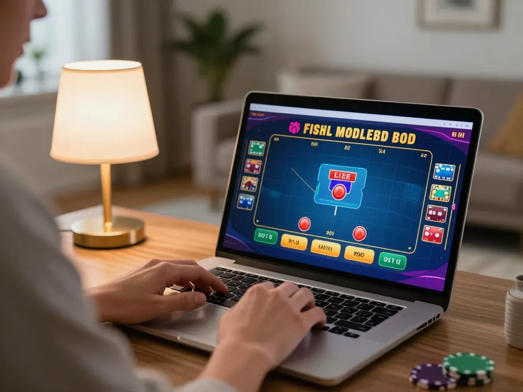 Player enjoying online blackjack at cm88 from a cozy home setup, focused on gameplay.