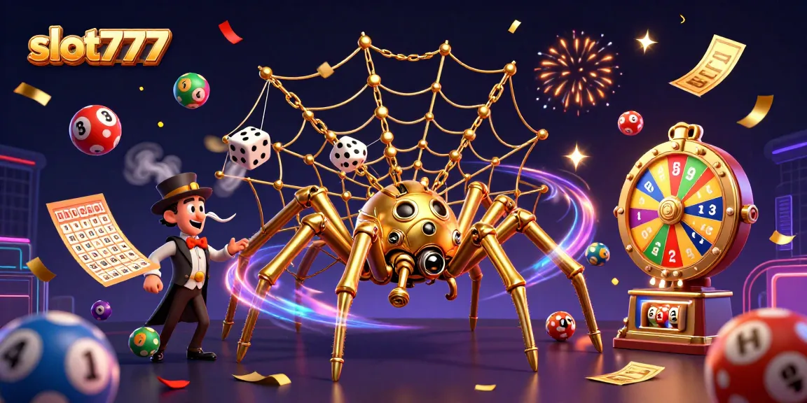 Engage with slot777 as colorful lottery elements burst forth in a thrilling casino atmosphere.