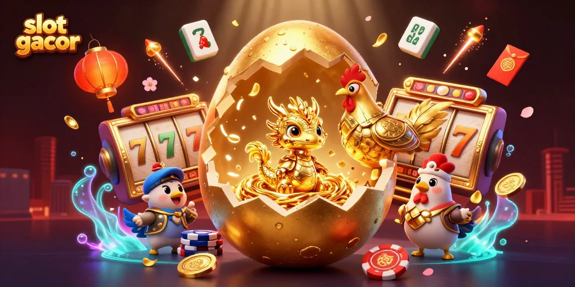 Menangkan slot gacor dengan jackpot besar dari ilustrasi 3D koin emas dan naga di kasino virtual.