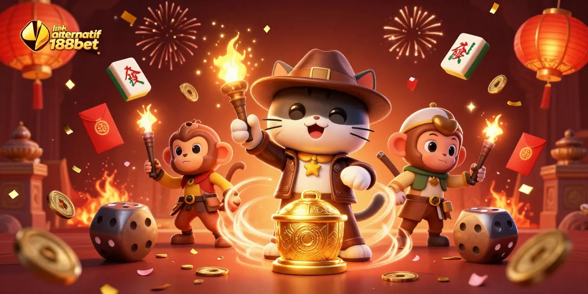 Mengakses link alternatif 188bet dengan penjelajah kucing arkeolog 3D yang menjelajahi artefak kasino yang berkilau.