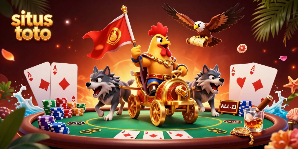 Berpartisipasi dalam permainan yang menarik di situs toto dengan karakter 3D di tengah elemen poker.