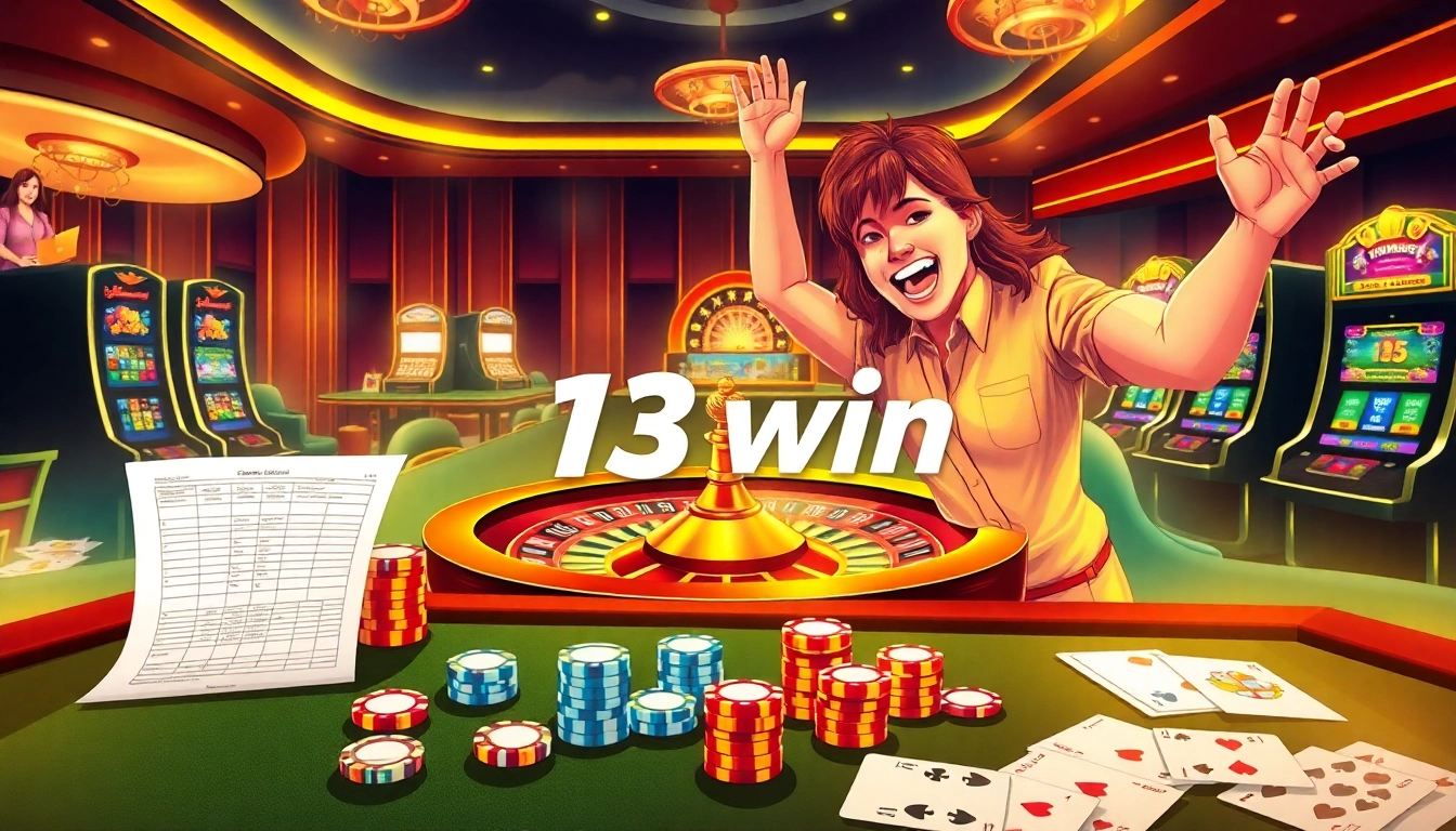 Experience the thrill of winning at 13win online casino with vibrant gaming tables and exciting atmospheres.
