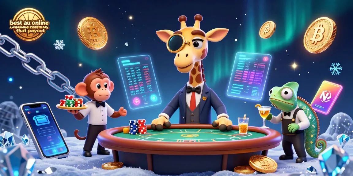 Experience the vibrant world of the best au online casinos that payout with a whimsical 3D illustration.