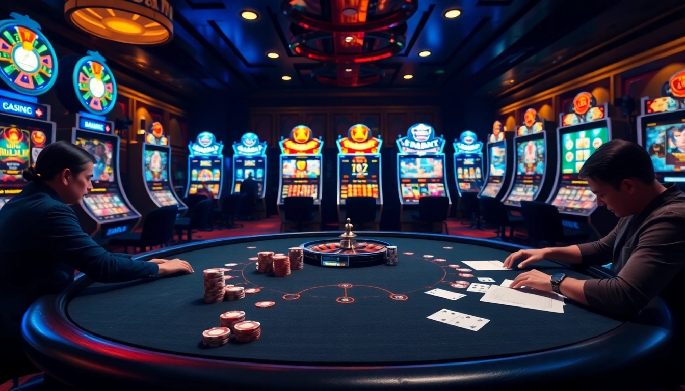 Experience thrilling gambling action at https://sx88.gold/ with vibrant casino tables and slot machines.
