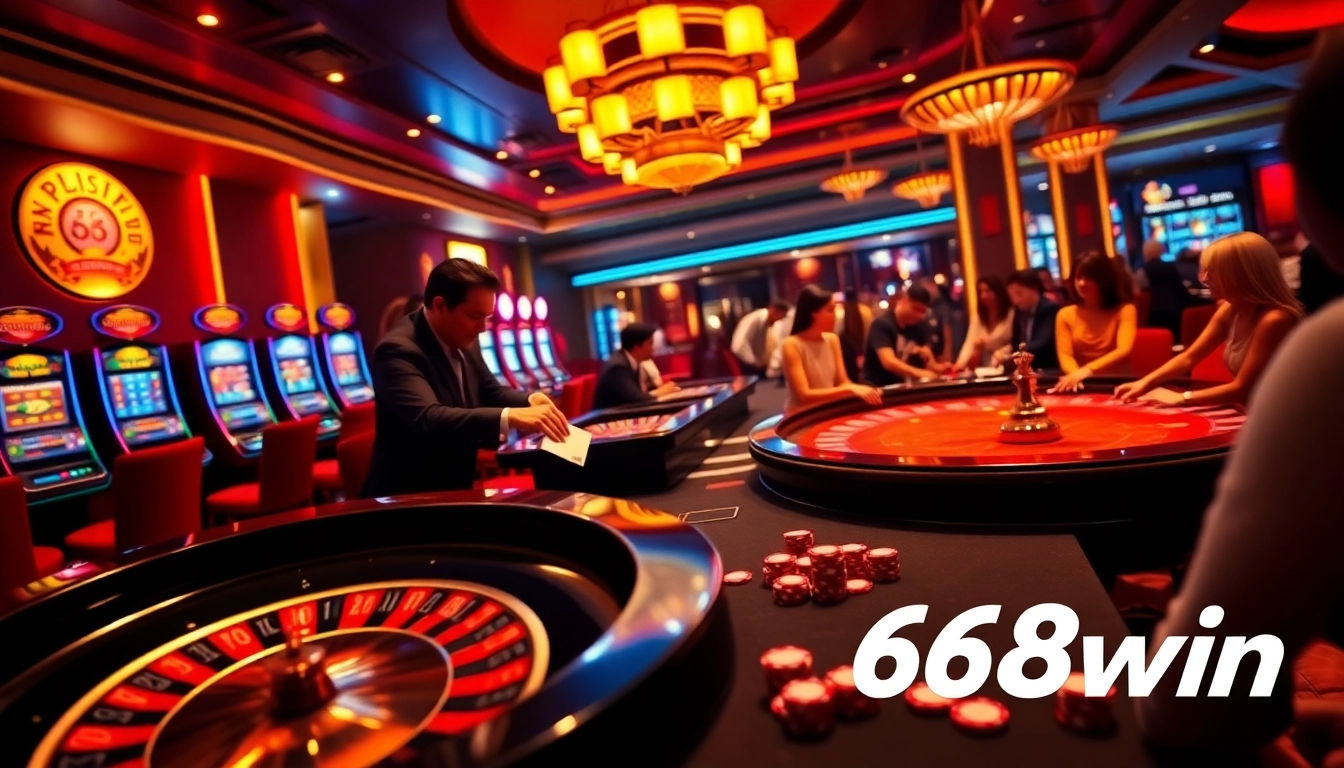 Players enjoying a thrilling game at 68win's luxurious casino table.