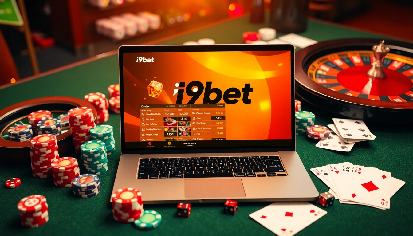 Experience thrilling online gaming at i9bet with vibrant casino elements and a sleek interface.