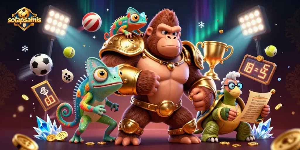 Experience thrilling gameplay with solapsalmis as a gorilla king and friends navigate dynamic sports betting elements.