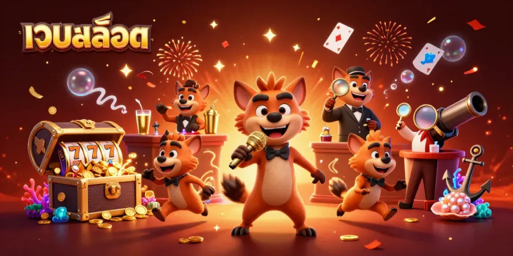 เกมสล็อต เว็บสล็อต ที่สนุกสนานในคาสิโนคอมเมดี้ที่มีไฮยีน่าทำหน้าที่บาร์เทนเดอร์และพนักงานรักษาความปลอดภัย