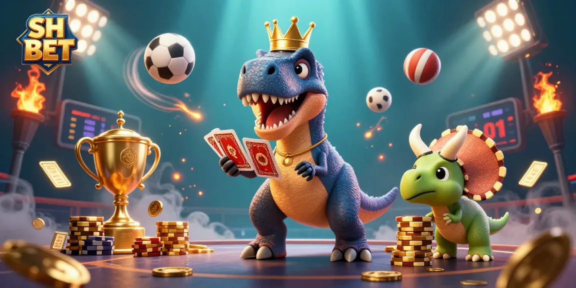 Experience exciting gameplay with SH BET's unique characters shuffling cards and stacking chips.