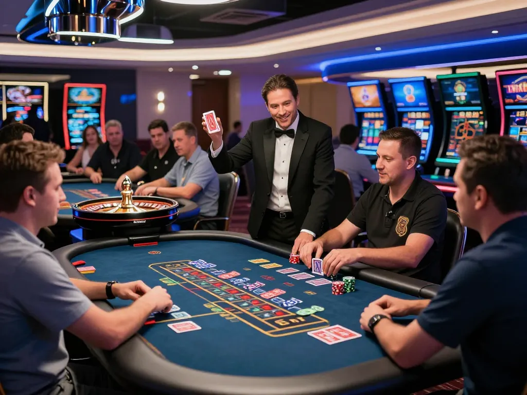 Players enjoying dynamic gameplay at TR88 live dealer casino, showcasing roulette and blackjack excitement.