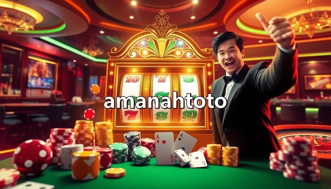 Experience big wins at amanahtoto with vibrant slot machines and poker action in an elegant casino.