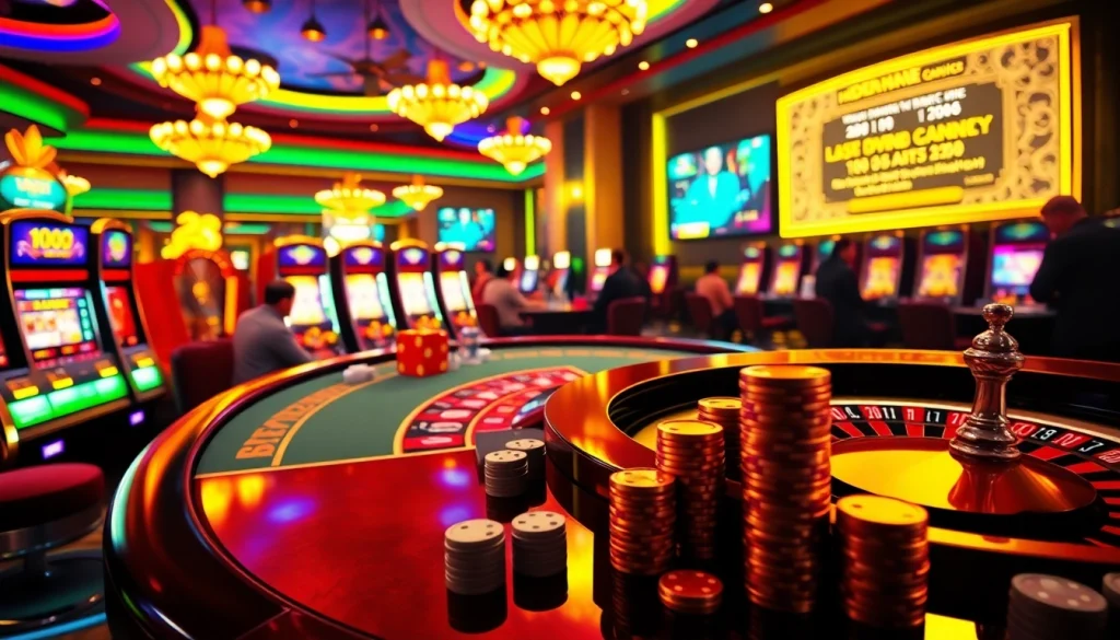 The lively casino atmosphere showcases the hidden wiki 2026 with thrilling poker tables and slot machines.