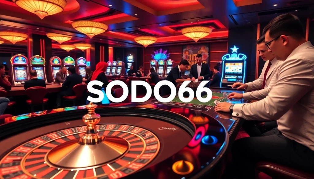 Experience thrilling gameplay at SODO66 casino with vibrant tables and exciting slot machines.