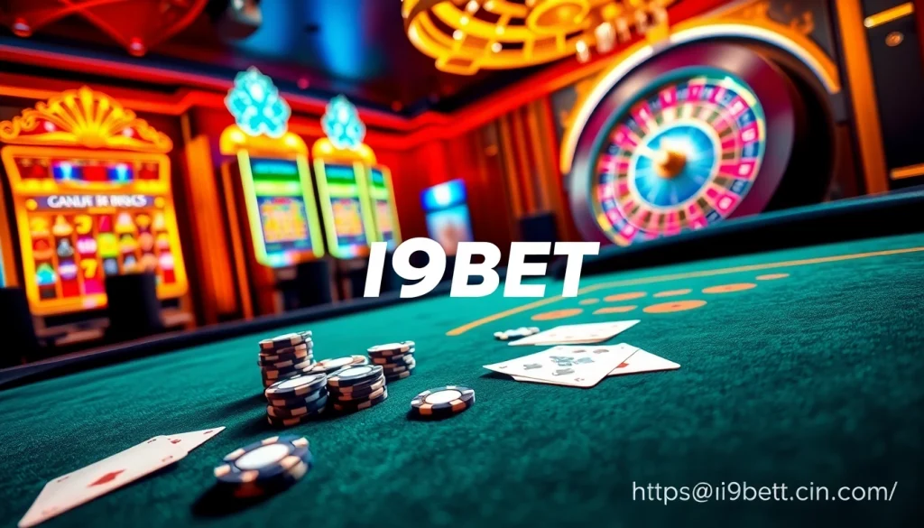 Engaging online gambling experience at https://i9bett.cn.com/ with vibrant slot machines and roulette.