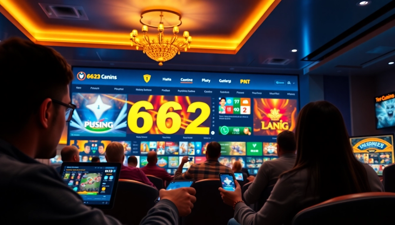 Engaging online gaming interface showcasing 6623's vibrant casino and sports betting games.