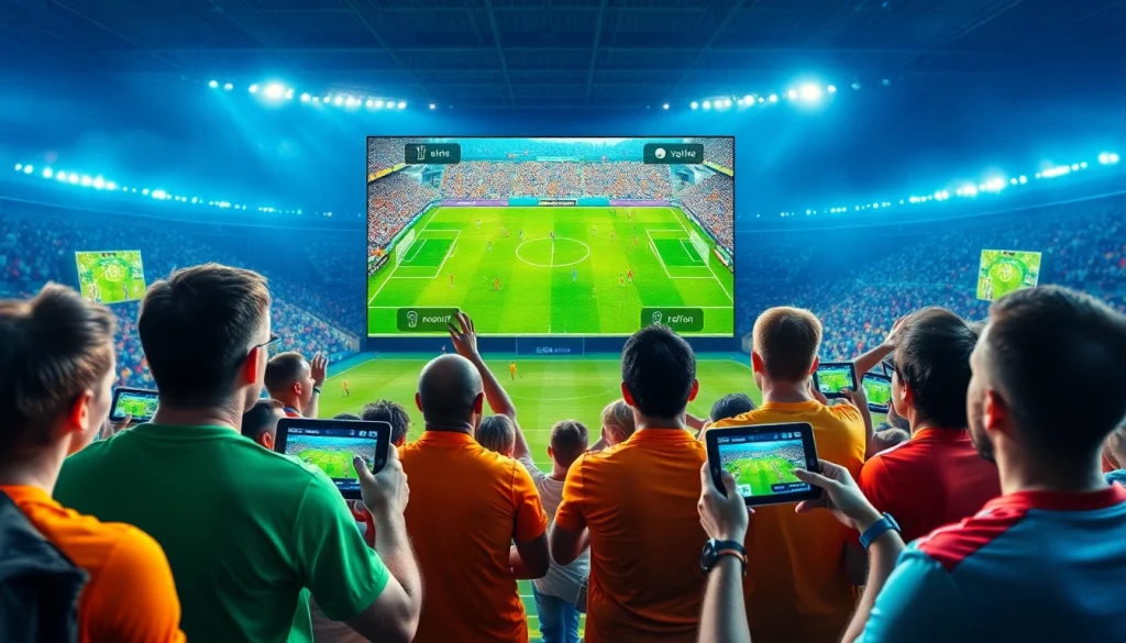 Socolive.com.co offers high-definition live soccer streaming, showcasing excited fans and interactive features.