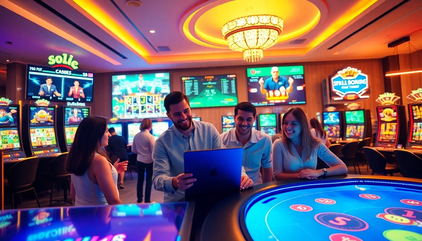 Exciting online casino gaming experience at 66club with friends enjoying diverse games.